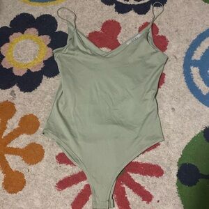 spaghetti straps, nice light green color.